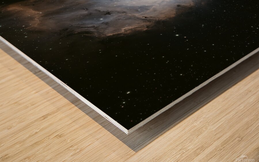 The lagoon nebula In hubble pallette  Wood print