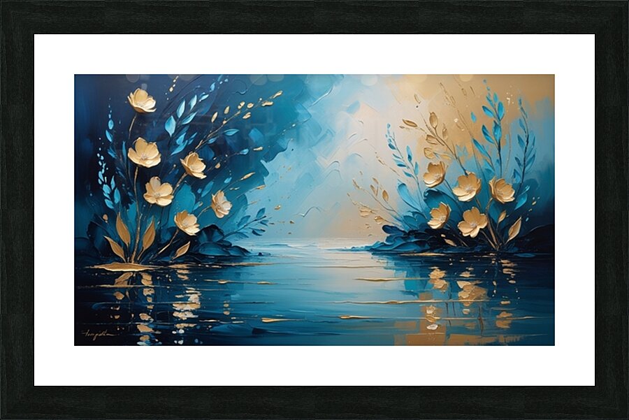 Azure Harmony Picture Frame print