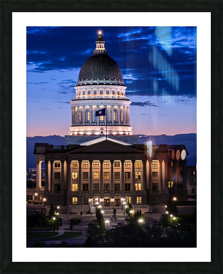 capitol sunset Picture Frame print