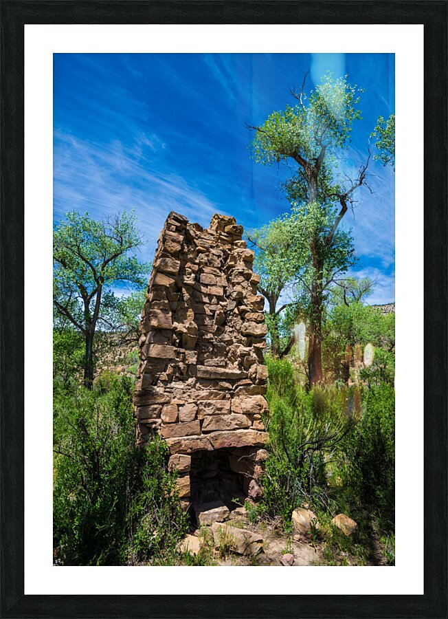 old chimeny nine mile Picture Frame print