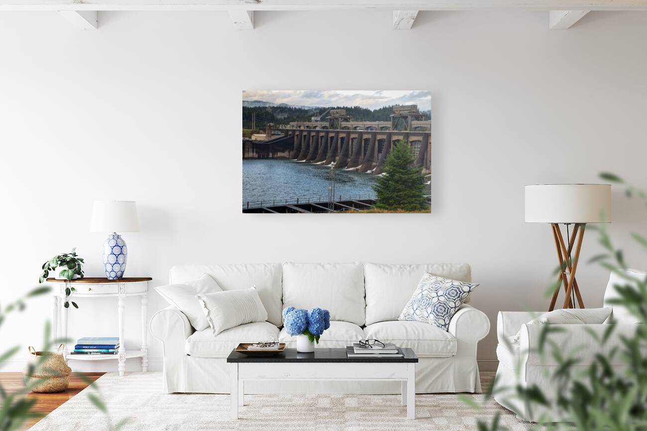 Bonneville Dam - Columbia River - Oregon Reproduction