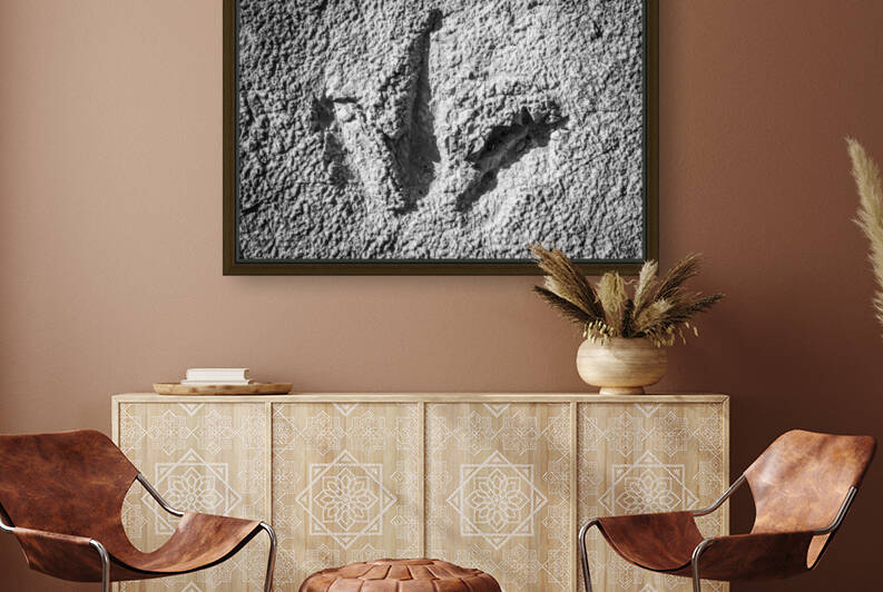 Theropod Dinosaur Track  - Moab - Utah  by Gary Whitton
