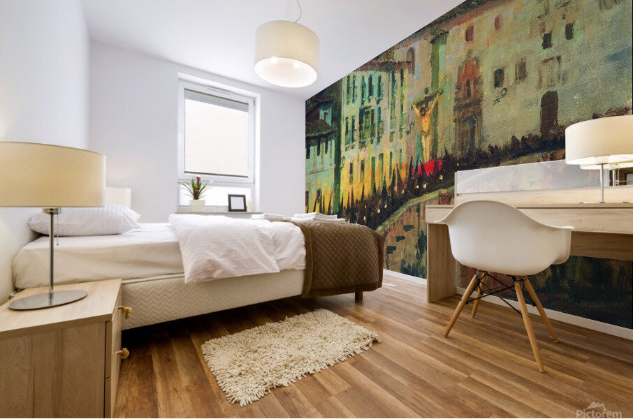 La procesion del silencio Granada Spain Mural print