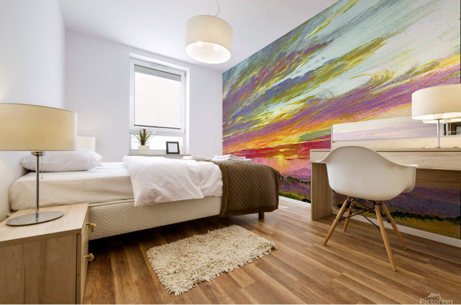 Sunset Moncloa Madrid Spain Mural print