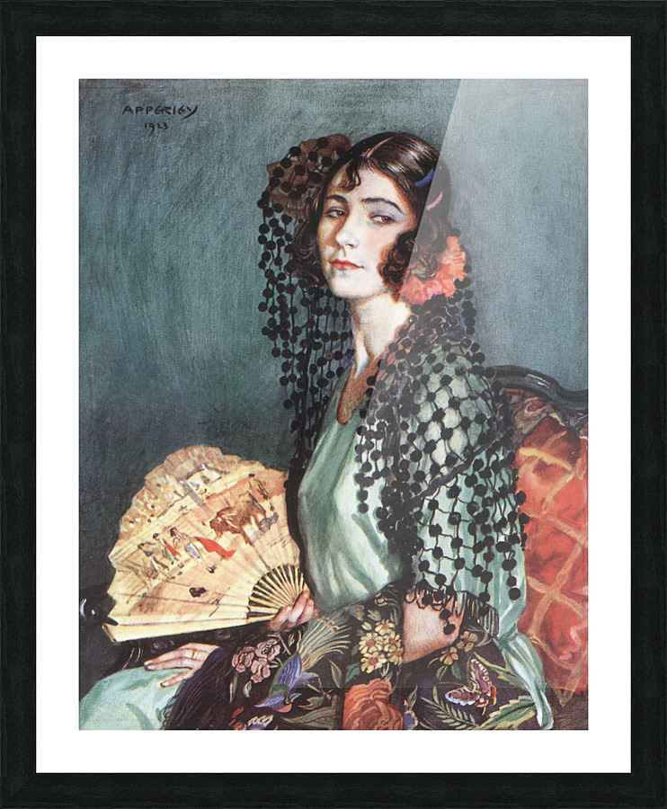 Enriqueta con toca de madronos Picture Frame print