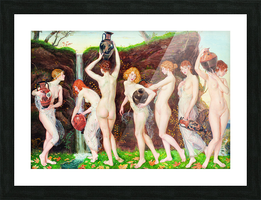 The 7 nymphs Picture Frame print