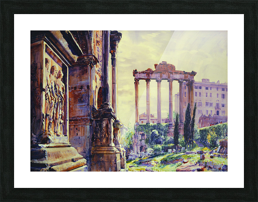 Arch of Severus and Temple of Saturn Rome Picture Frame print