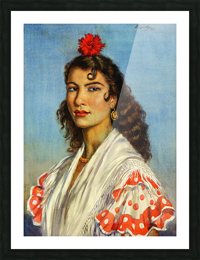 Gitana del Sacromonte Granada Spain Picture Frame print
