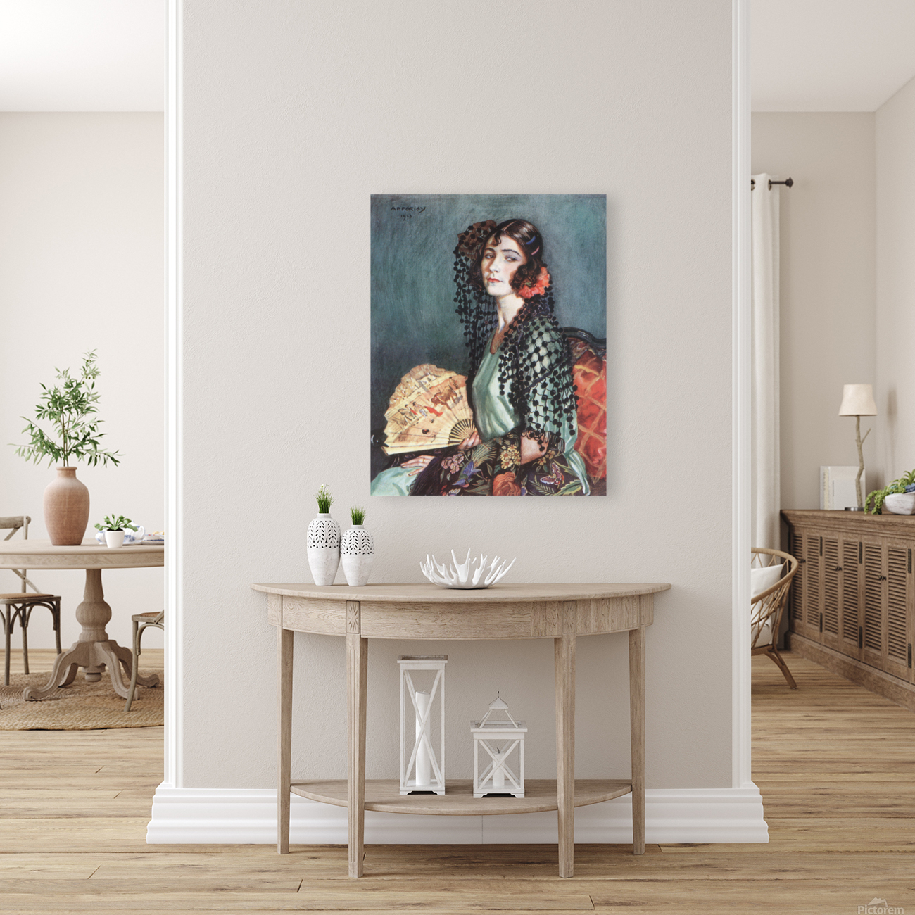 Enriqueta con toca de madronos Reproduction