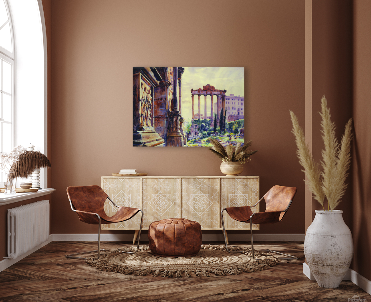 Arch of Severus and Temple of Saturn Rome Reproduction