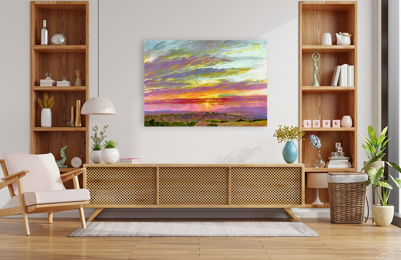 Sunset Moncloa Madrid Spain Reproduction