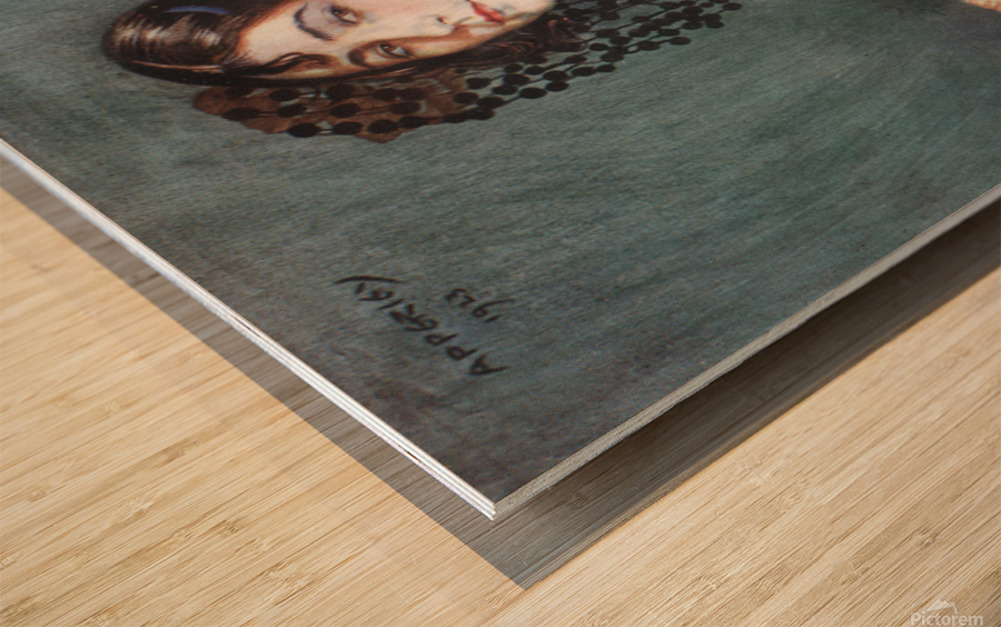 Enriqueta con toca de madronos Wood print