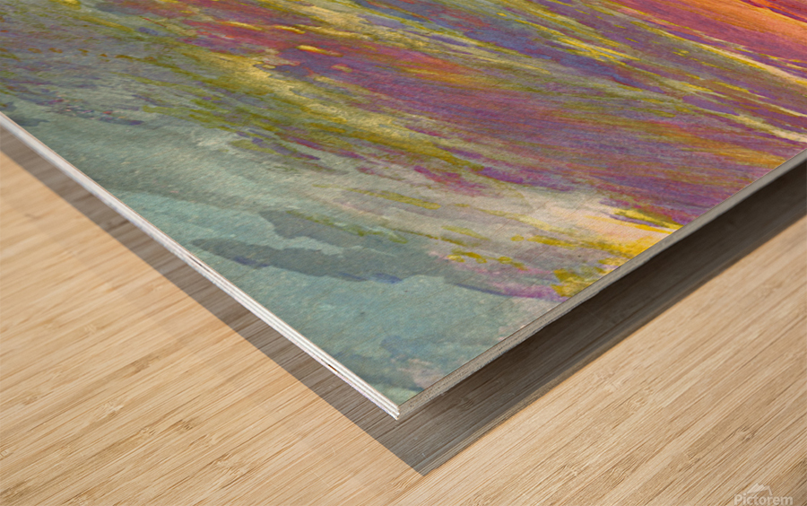 Sunset Moncloa Madrid Spain Wood print