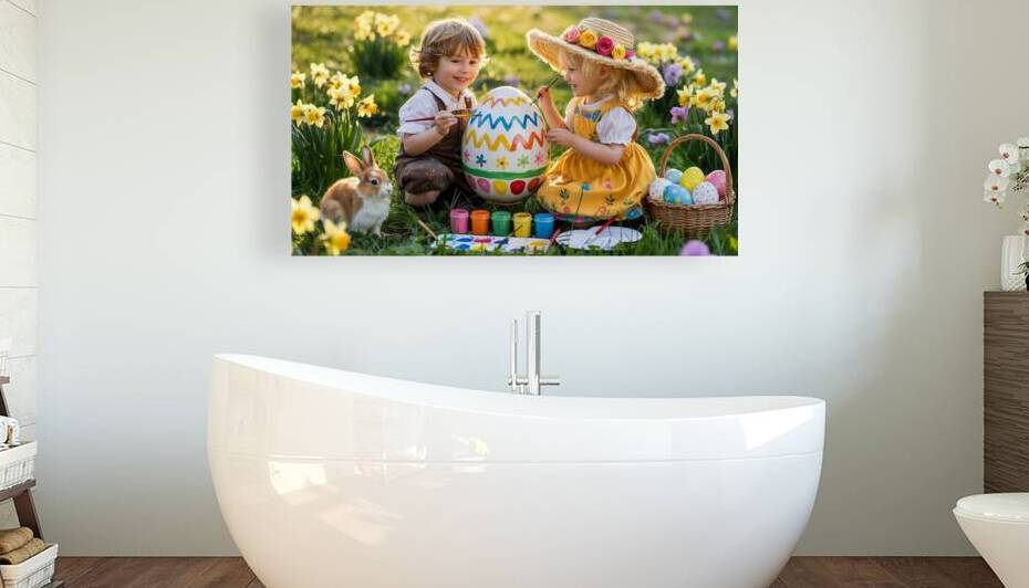 Easter Joy: Little Artists and Springtime Magic by Niwairi Sharif