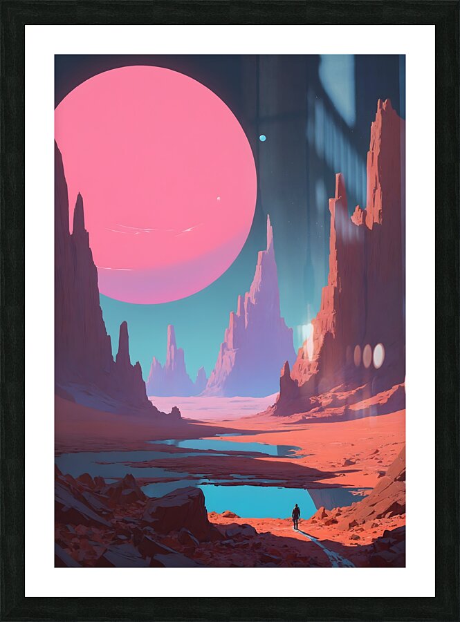 Kepler | Sci-fi landscape Picture Frame print