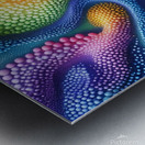 Rainbow Flow – Abstract 3D Bubble Art Print Metal print