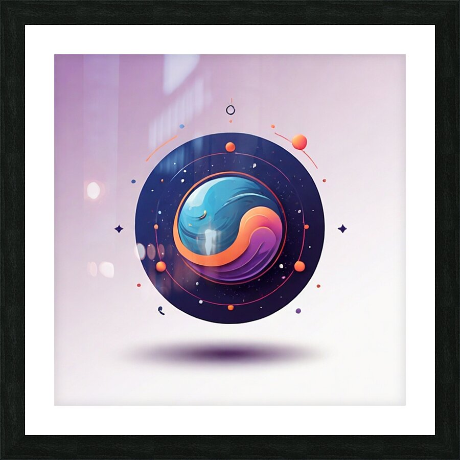 The Cosmic Balance of Yin and Yang Picture Frame print
