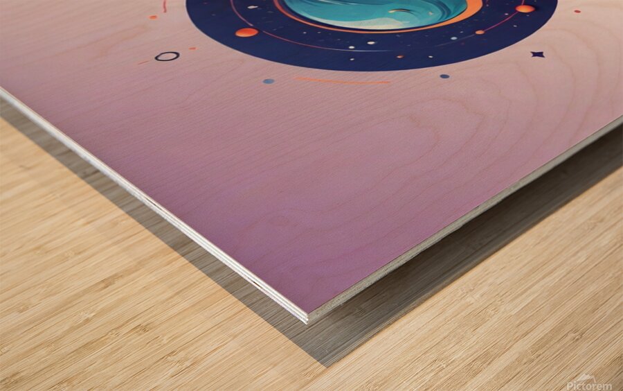 The Cosmic Balance of Yin and Yang Wood print