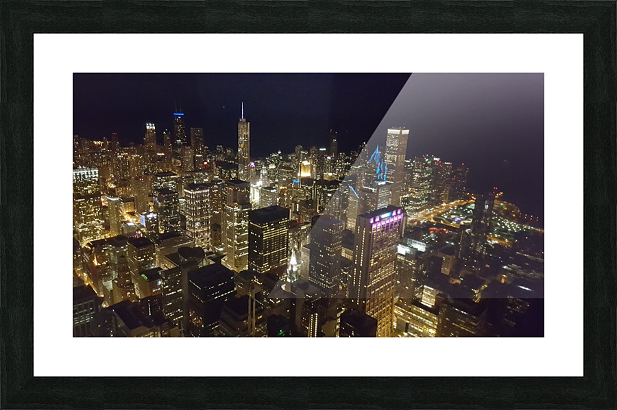 Chicago at Night Picture Frame print