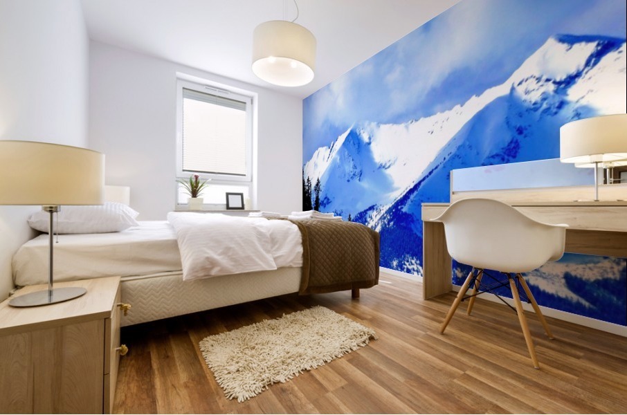 Winter Mountain View Mural print