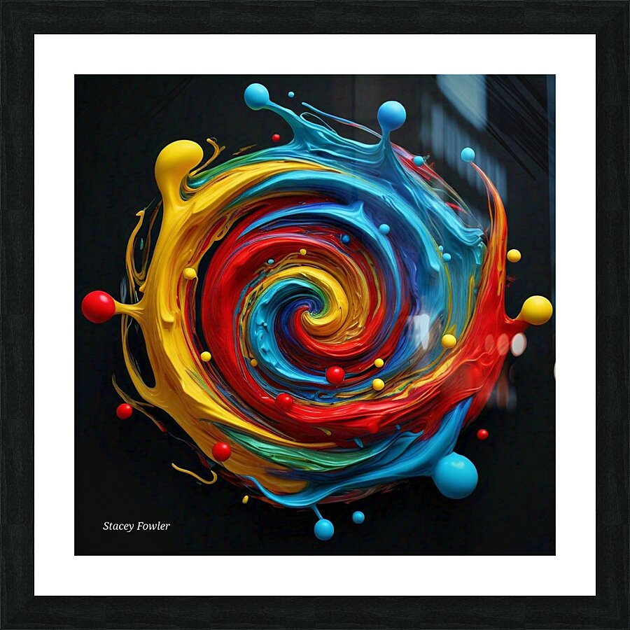 Spectral Waves - Abstract Art Picture Frame print