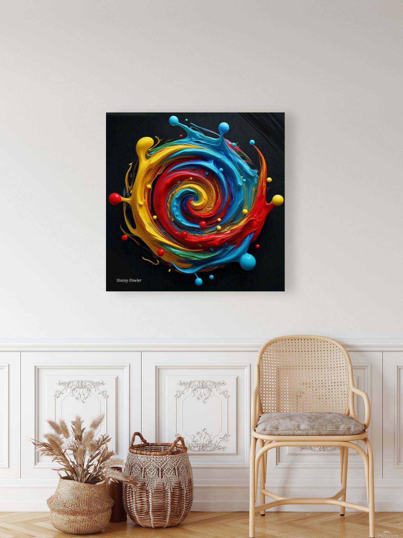 Spectral Waves - Abstract Art Reproduction