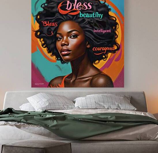 African Beauty - Bless Beautiful Inspirational Artwork by Stacey Fowler Creations