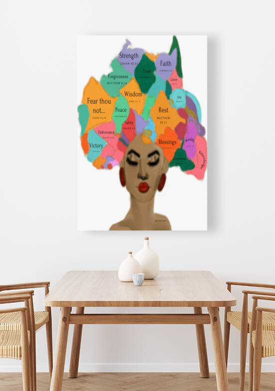 African Artwork with Biblical Verses by Stacey Fowler Creations