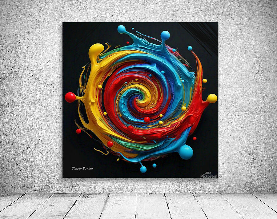 Spectral Waves - Abstract Art Wall Preview
