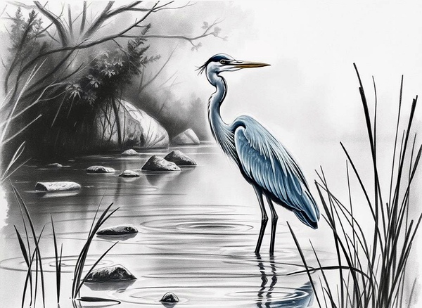 Gorgeous Blue Heron Oct 24 2025 at 9 34 18 AM Digital Download