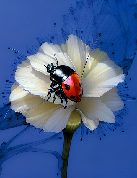 Ladybug Flower Digital Download