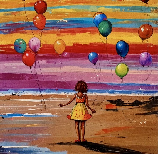 Balloons On Beach 2024 09 20 11 21 57 Digital Download