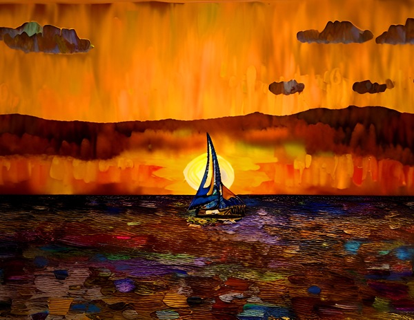 FT. MYERS BEACH SAILBOAT SUNSET Digital Download