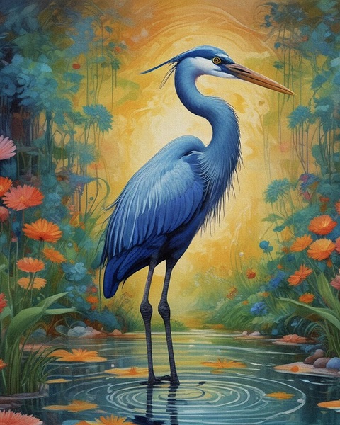 Blue Heron Garden 2024 07 10 16 16 18 Digital Download