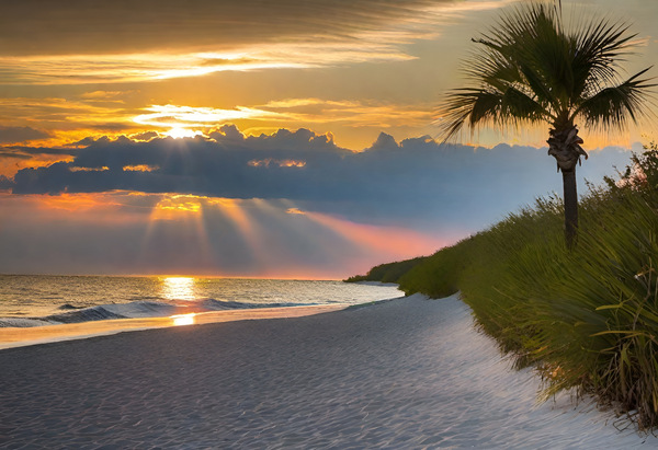 Sunset Beach Glory Digital Download