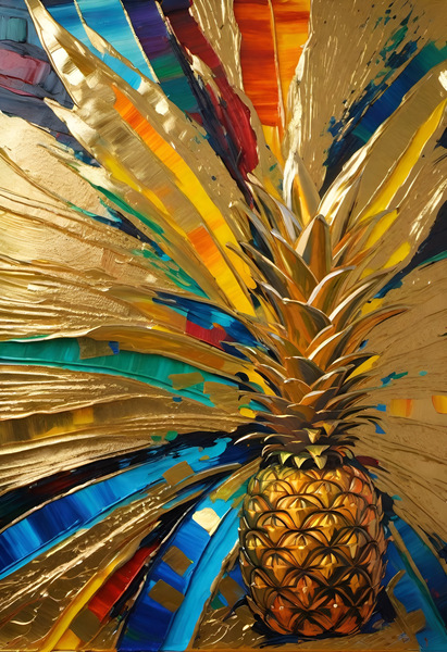 Golden Chakra Pineapple Digital Download