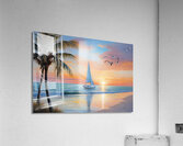 Sailboat At Sunset Acrylic Print