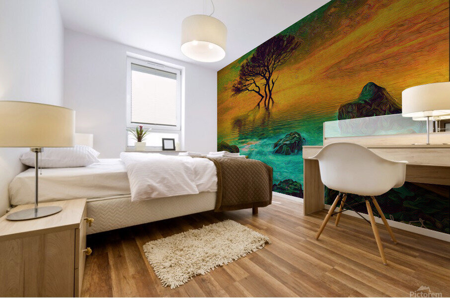 Flowing Waters Tree Mural print