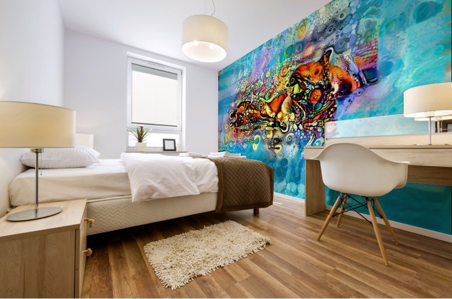 Hidden Dolphins  Mural print