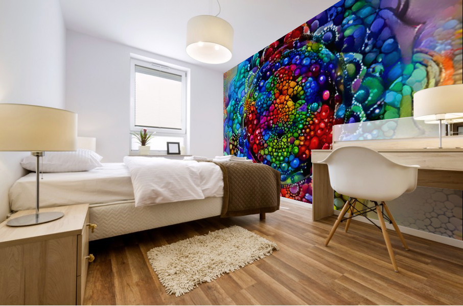 Rainbow Mandala Mural print