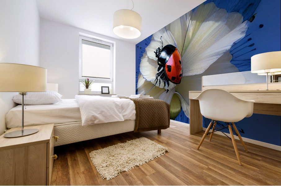 Ladybug Flower Mural print