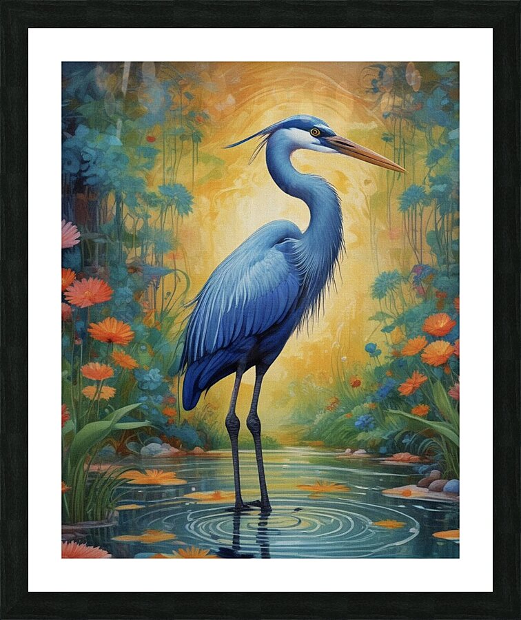 Blue Heron Garden 2024 07 10 16 16 18 Picture Frame print