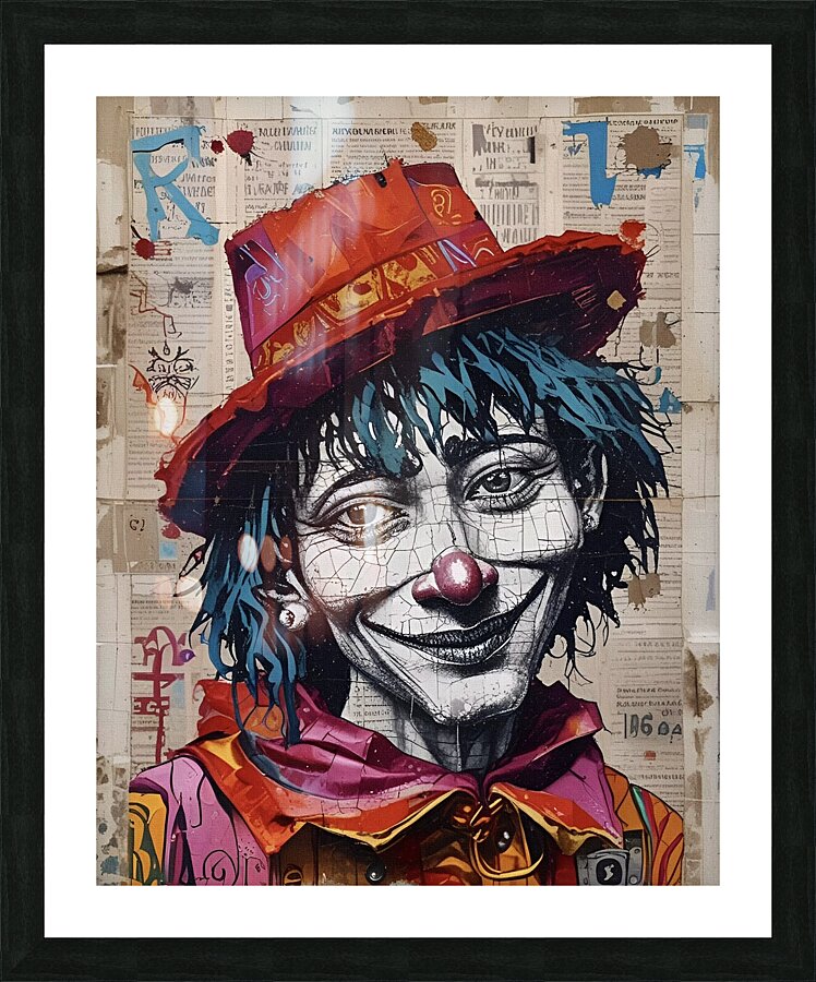 The Smiling Clown 2024 08 10 10 03 38 Picture Frame print