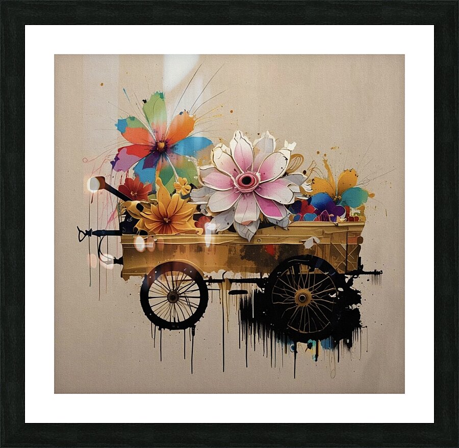The Golden Flower Wagon2024 09 22 09 40 52 Picture Frame print
