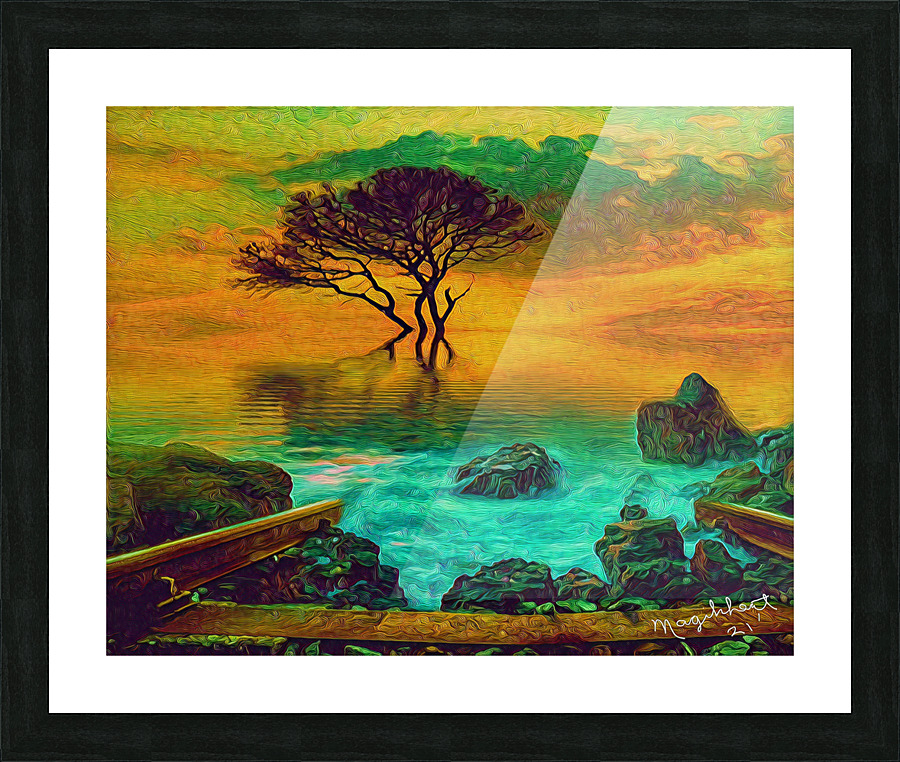 Flowing Waters Tree Picture Frame print