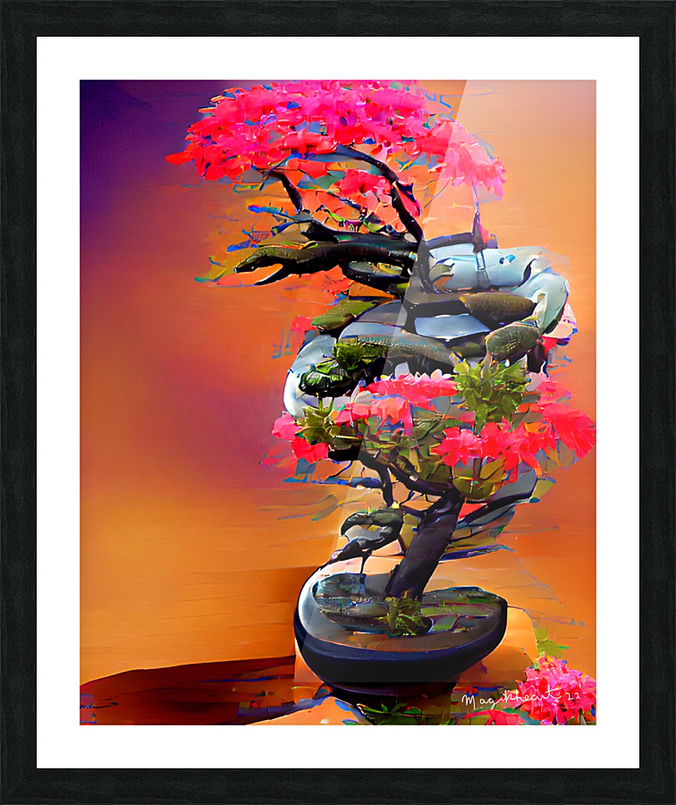 Japanese Bonsai Tree Picture Frame print