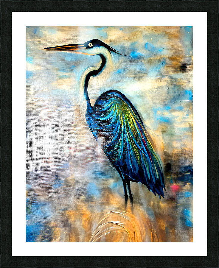 Van Gogh Heron Picture Frame print