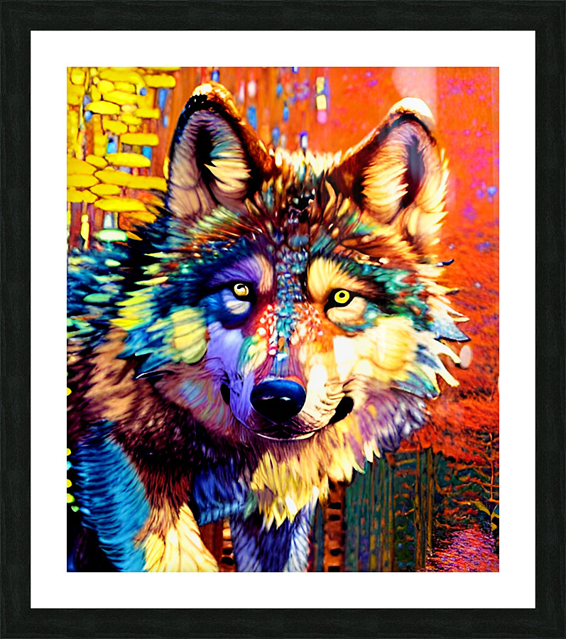 Wolf Original Picture Frame print