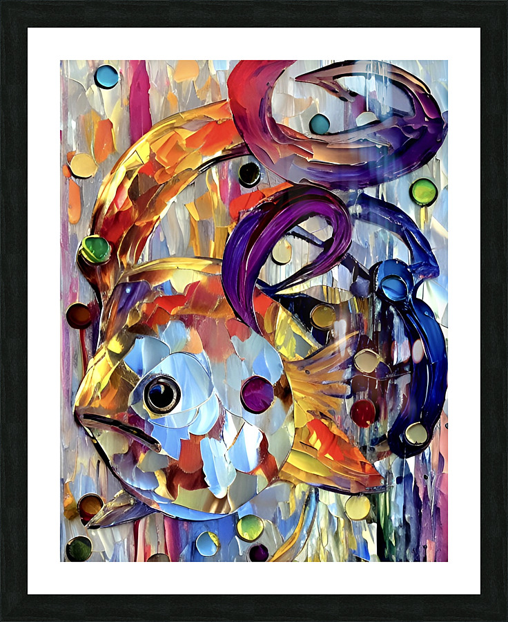 Fish Abstract  Picture Frame print