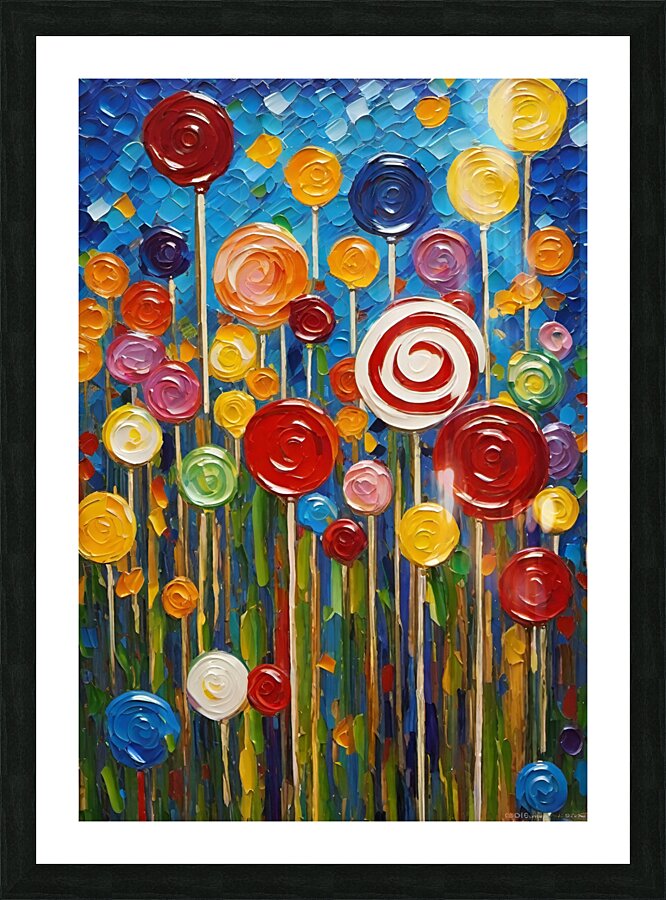 Lollypops Picture Frame print